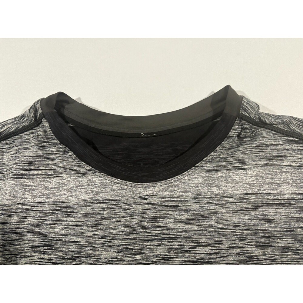Lululemon Shirt Mens Black Stripe Gray Core Crew Rulu Long Sleeve Pullover Sz XL - Picture 5 of 8